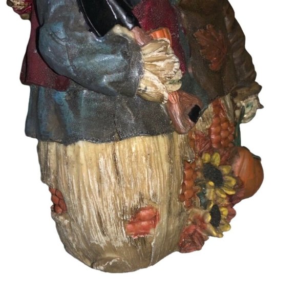 Halloween Corncob Pumpkin Head Couple Centerpiece Table Decoration - Picture 4 of 16